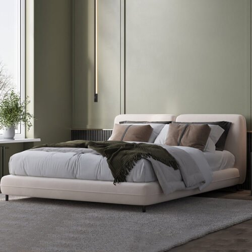 Double cushion upholstered Bed 1