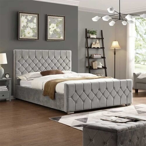 Square Tufted Headboard Bed