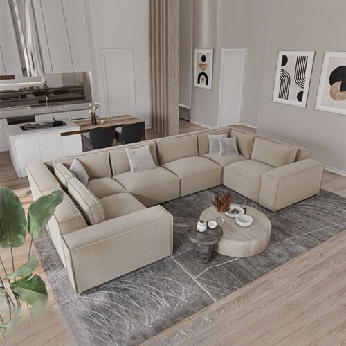 modular U shape Sofa 6 Pieces