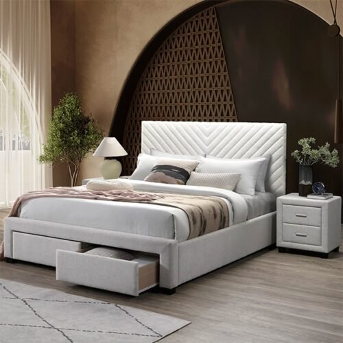 scoria upholstered bed