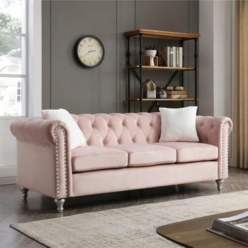 velvet tufted sofa 3