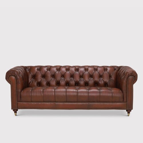 Leather 3 Seater Chesterfield Sofa