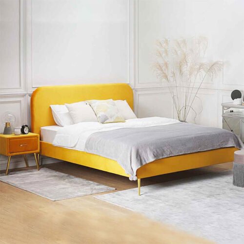 Velvet Upholstered Bed 1