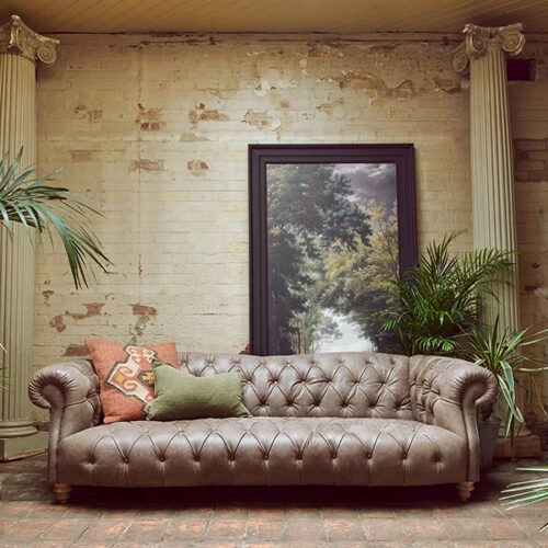 tufted sofa