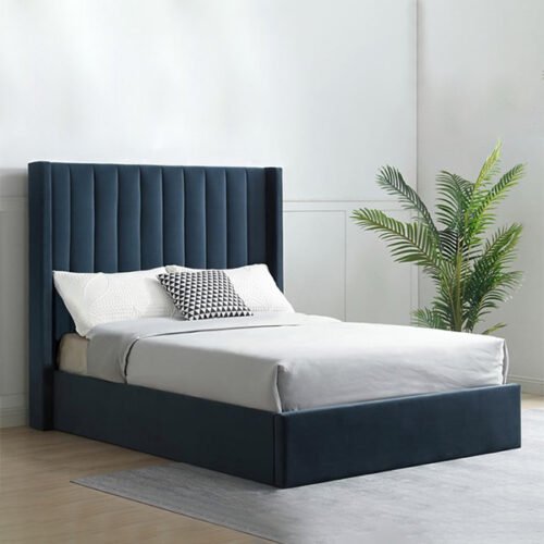 winged tufted headboard bed