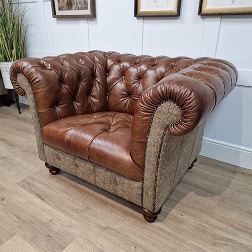 chesterfield tufted armchair